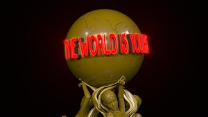 The World is Yours Statue 3D model