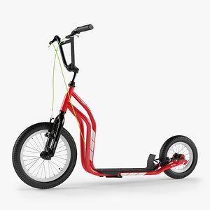 3d scooter yedoo red model