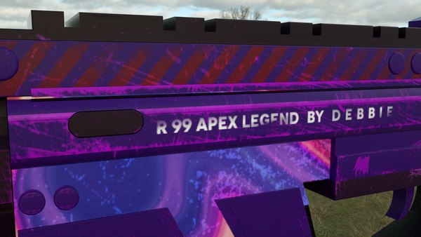 3D artwork weapon r99 apex model - TurboSquid 1635960