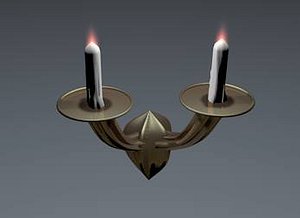 3ds candle holder wall mount