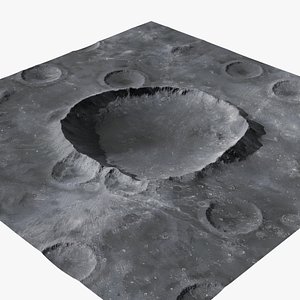 3D Moon crater Terrain model