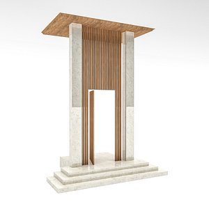 The modern villa door Low-poly 3D model model