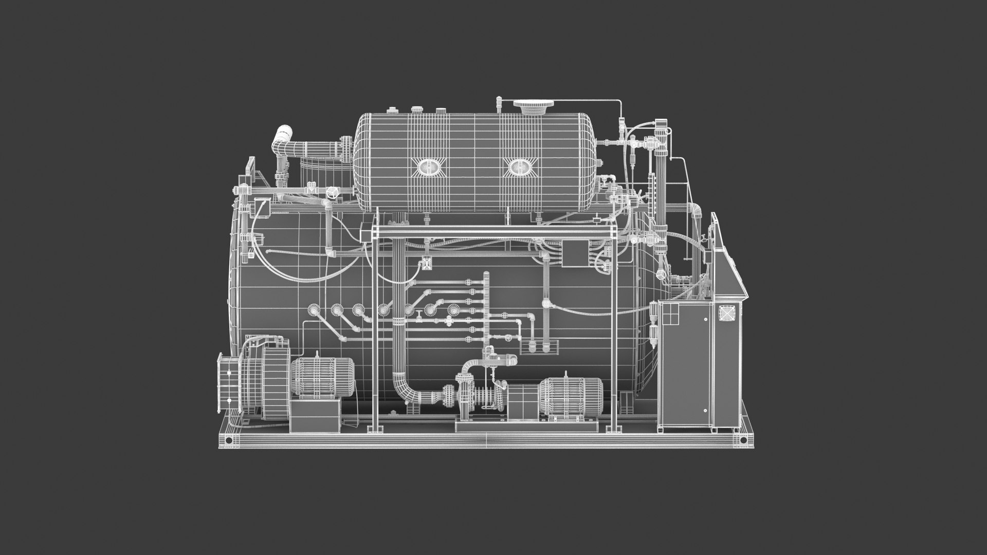 Steam Boiler model - TurboSquid 2166182