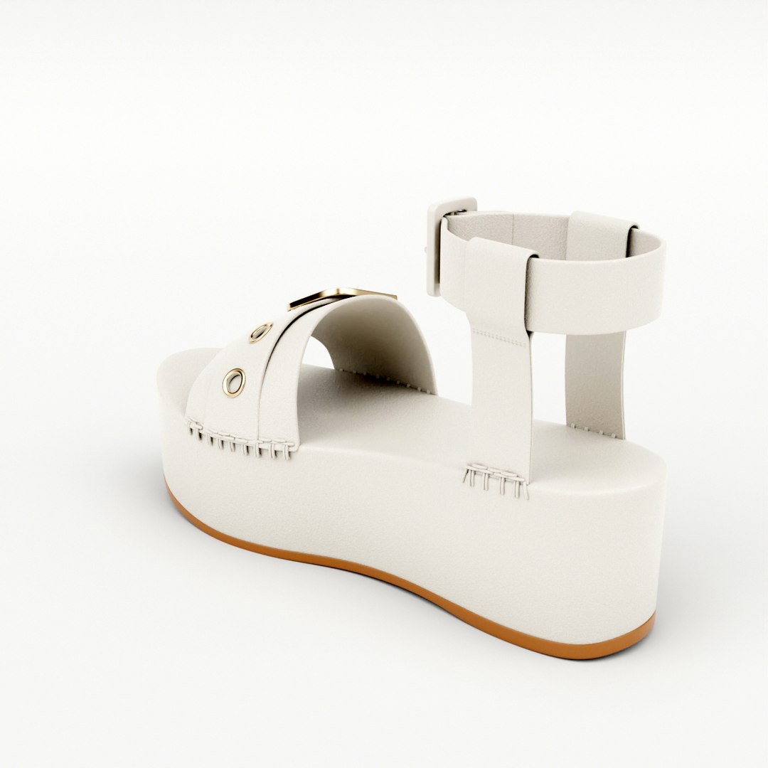 3D Wedge Sandal Model - TurboSquid 1622552