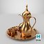 Arabic Ramadan and Eid Hospitality Set Dallah Cups and Dates