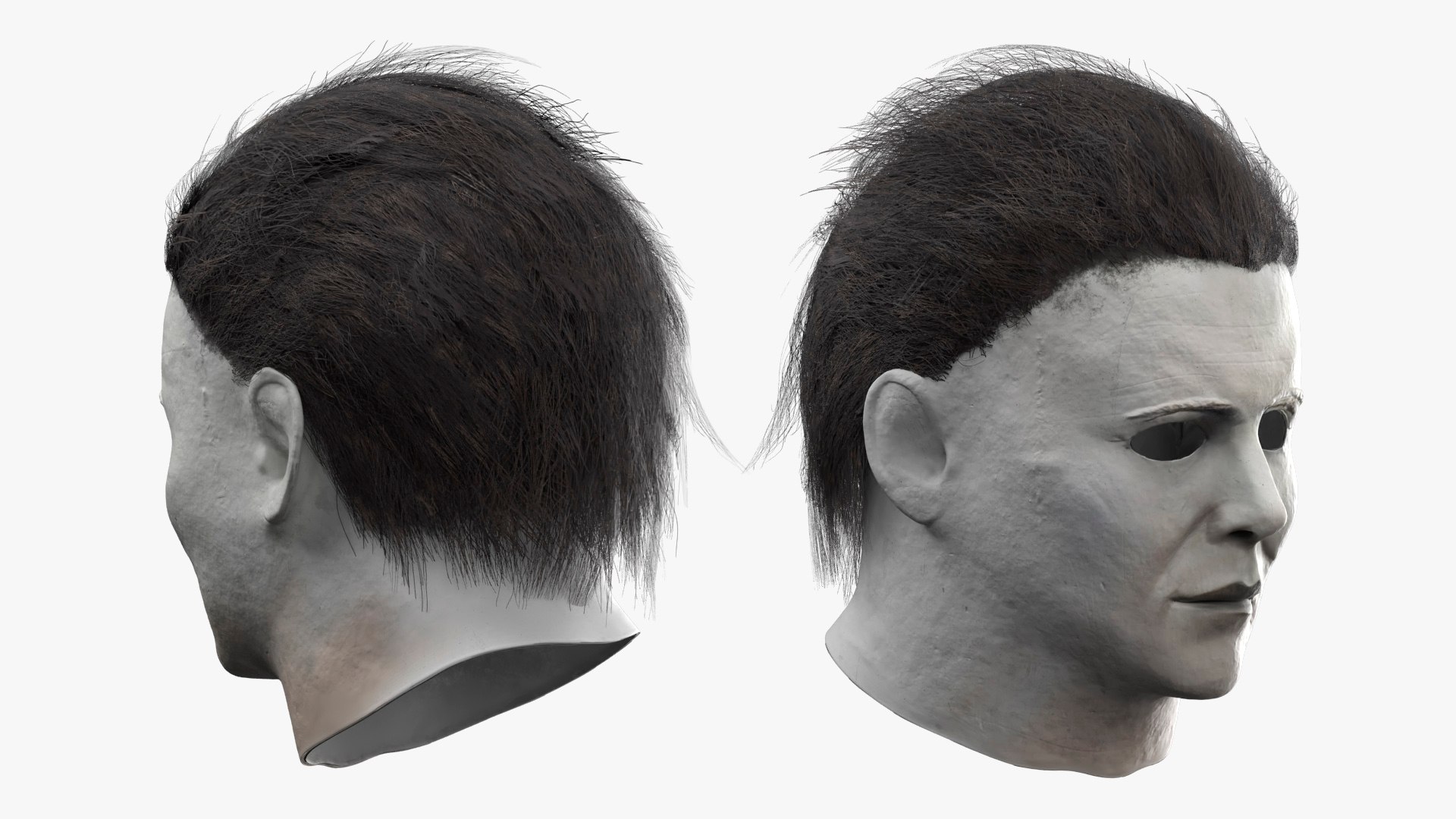 Michael Myers Horror Mask White 3D model preview