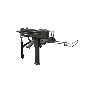 3D submachine gun model