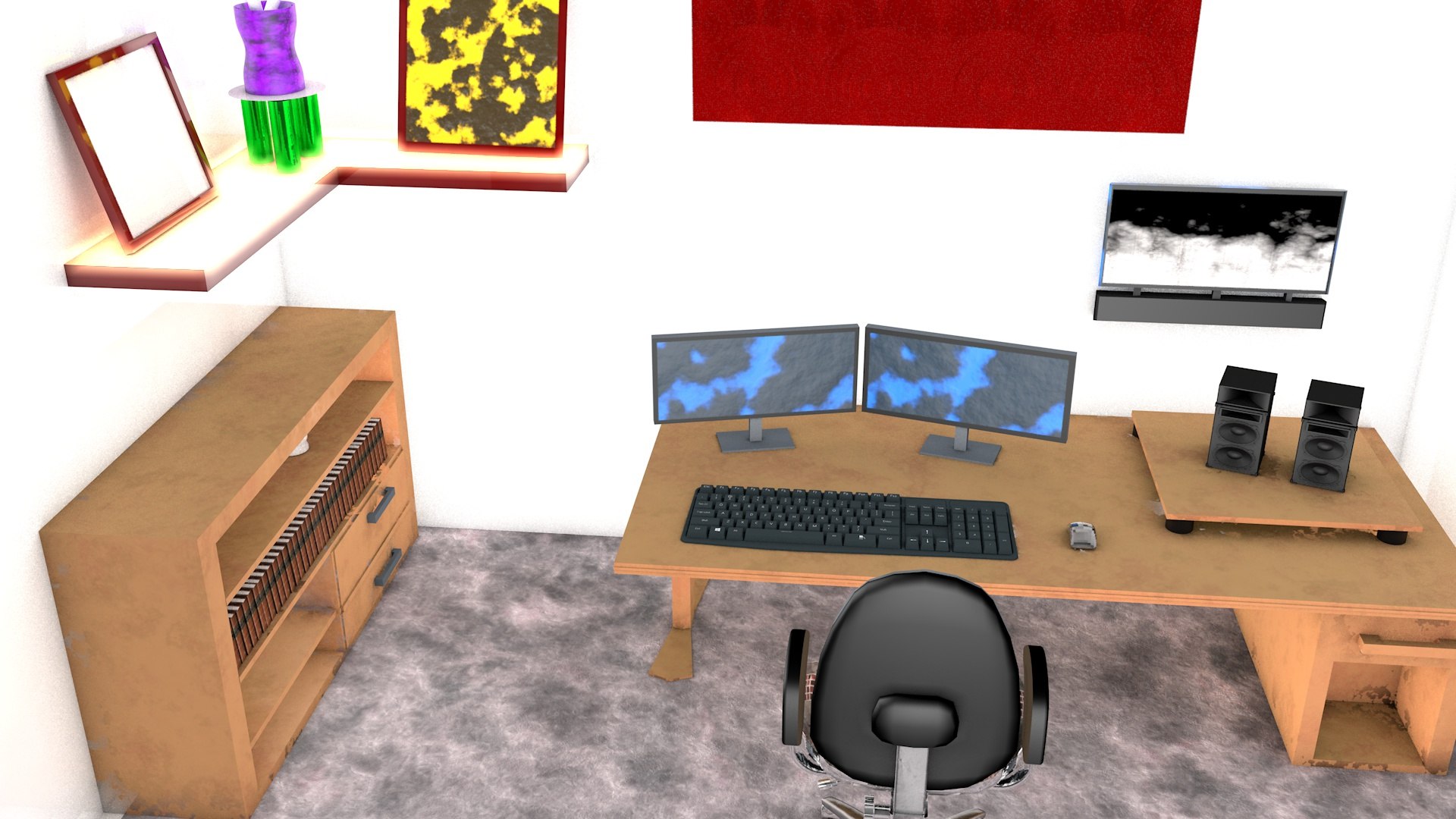 3D Computer Table - TurboSquid 2356360