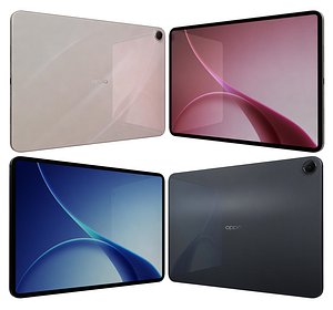 3D Oppo Pad Air5 Space Gray And Starlight Pink model