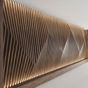 3D Decorative parametric wall 2014 Corona model