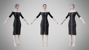 Dress 14 Abstract Sound Wave 3D