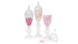 Set of glass bowls with sweets 3D model