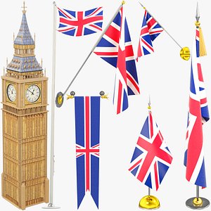British Flags and Big Ben Collection V1