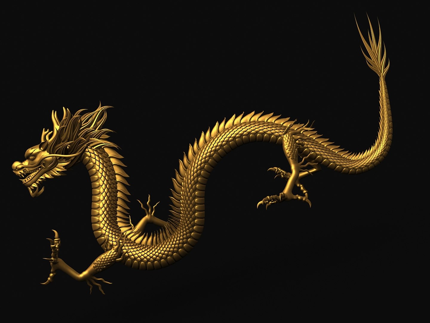 3d ancient dragon chinese