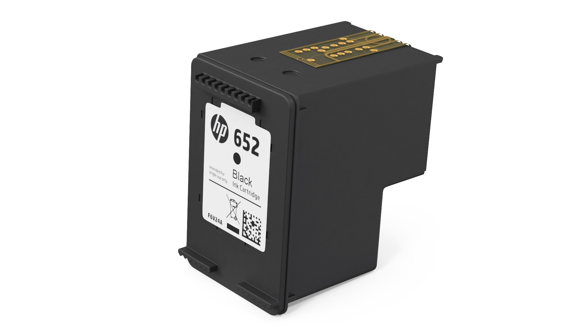 3D Ink Cartridge Hp 652 Black model - TurboSquid 2158715