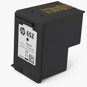 3D Ink Cartridge Hp 652 Black model