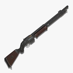 Pump Shotgun 3D Model $8 - .blend .dae .fbx .obj .stl
