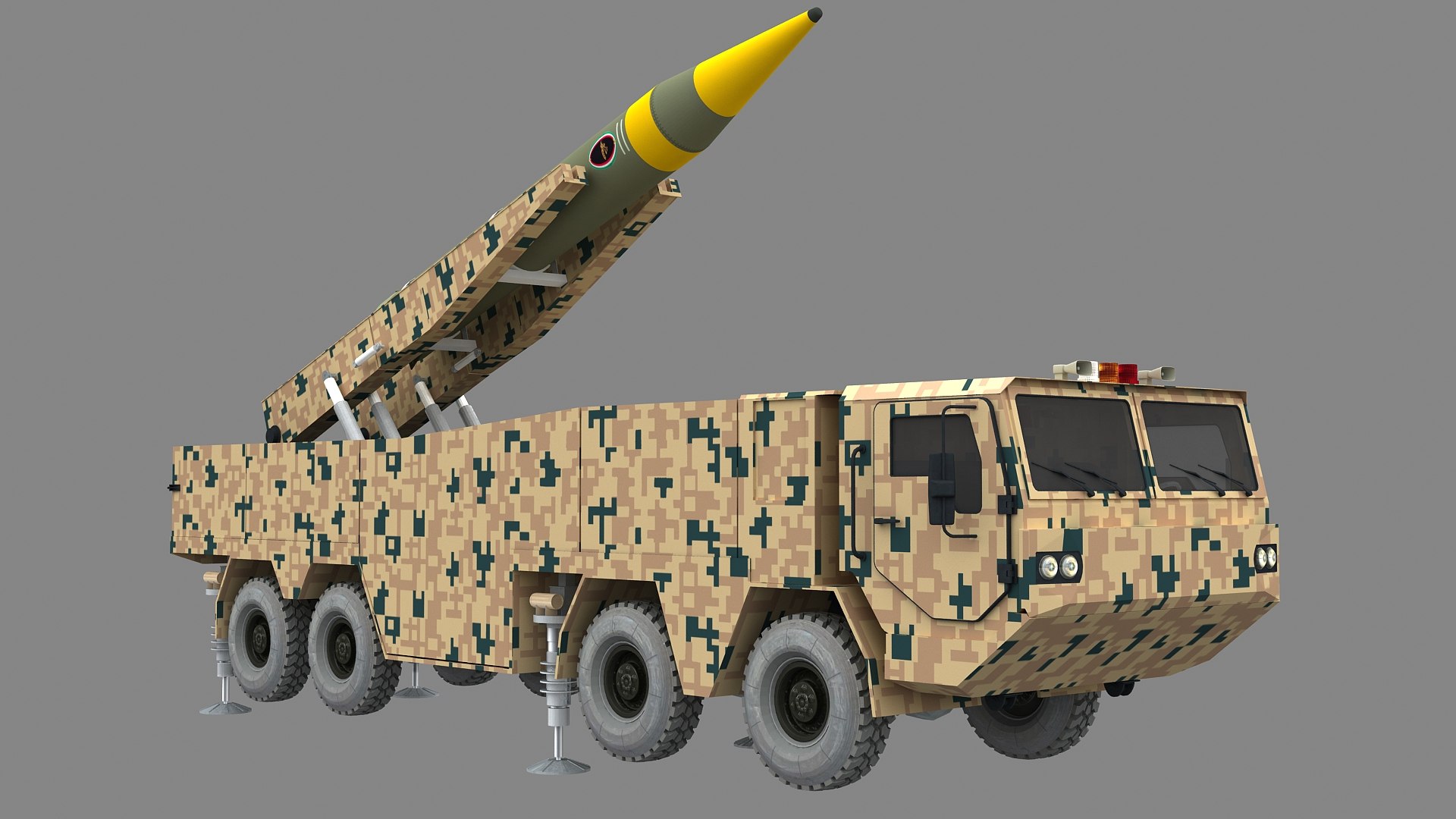 3D Khorramshahr Kheibar Missile Launcher Vehicle https://p.turbosquid.com/ts-thumb/r0/kPhY1B/1y/khorramshahrkheibarlauncher_010002/jpg/1765254907/1920x1080/fit_q87/86592d769ecd1038490f678cce5f2617880163a4/khorramshahrkheibarlauncher_010002.jpg
