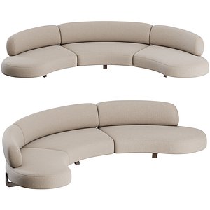 Vao 380 Curved Sofa by Paolo Castelli 3D model