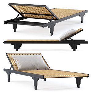 3D Lola rattan sunbed LS11 by Bpoint Design