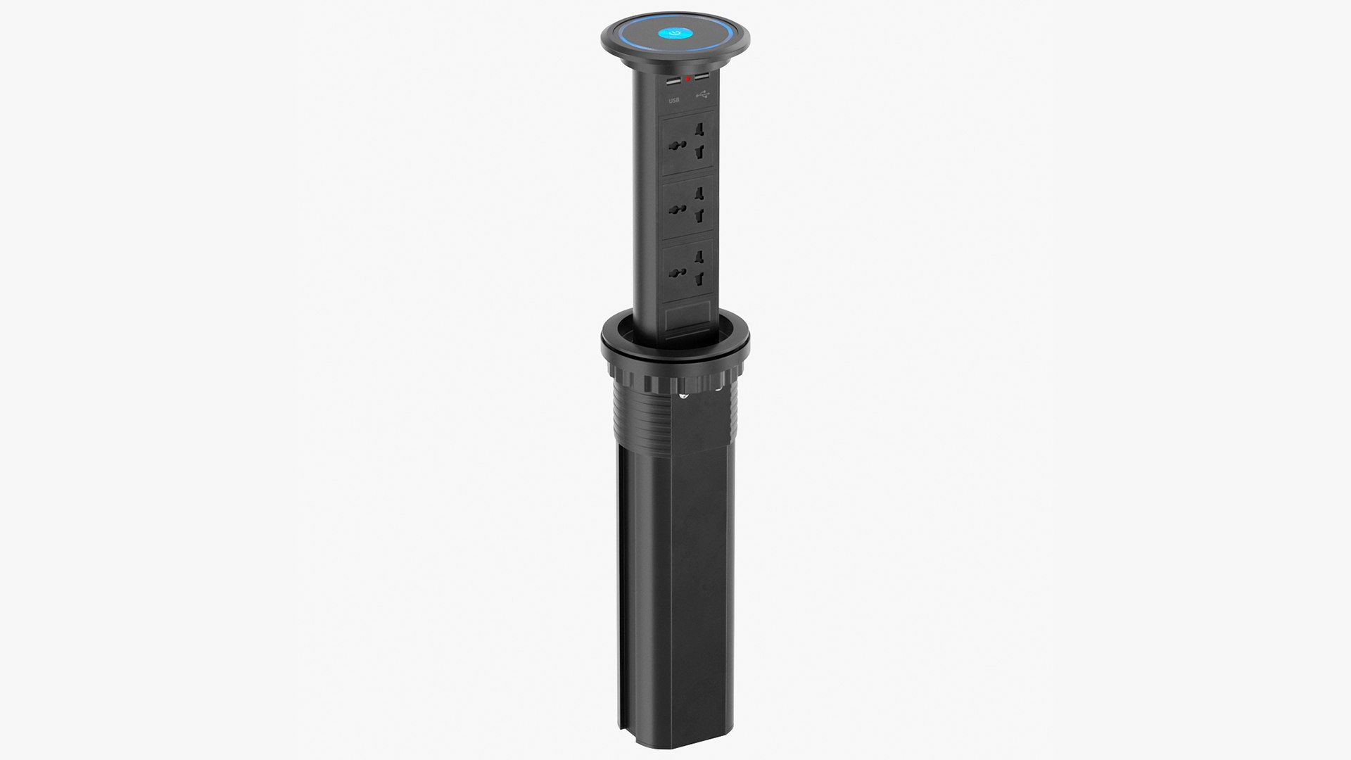 Hidden Pop-up Outlet Black 3D model preview