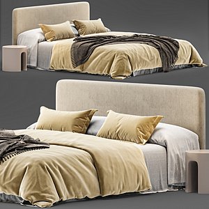 queen bed by zara home 3D