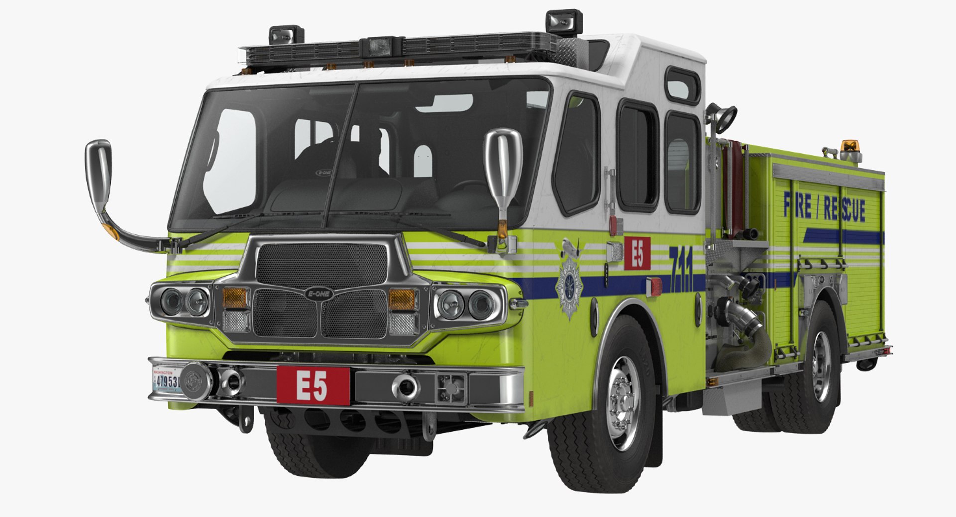 Fire Department E-One Quest Pumper 3D model preview