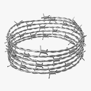 realistic barbed wire 02 model