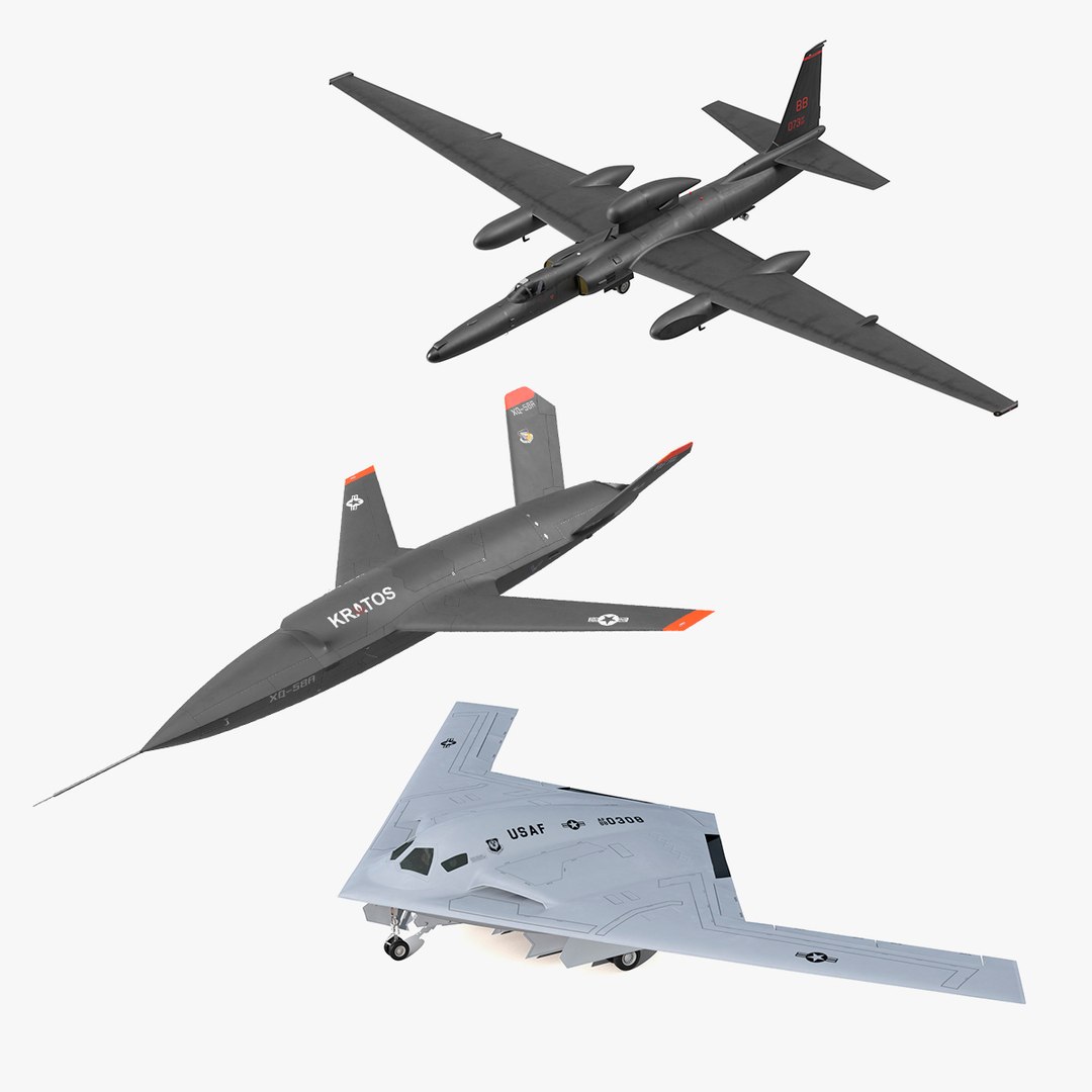 USA UAVs Collection 3D model preview