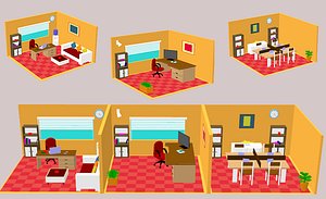 cartoon office model