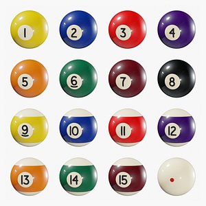 Pool Balls Set 3D