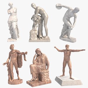 Pack of classical greek sculptures