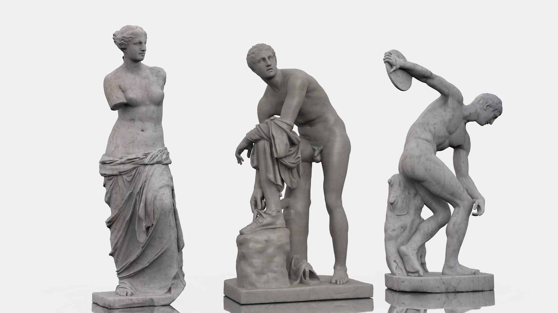 3D Pack Of Classical Greek Sculptures TurboSquid 1903979