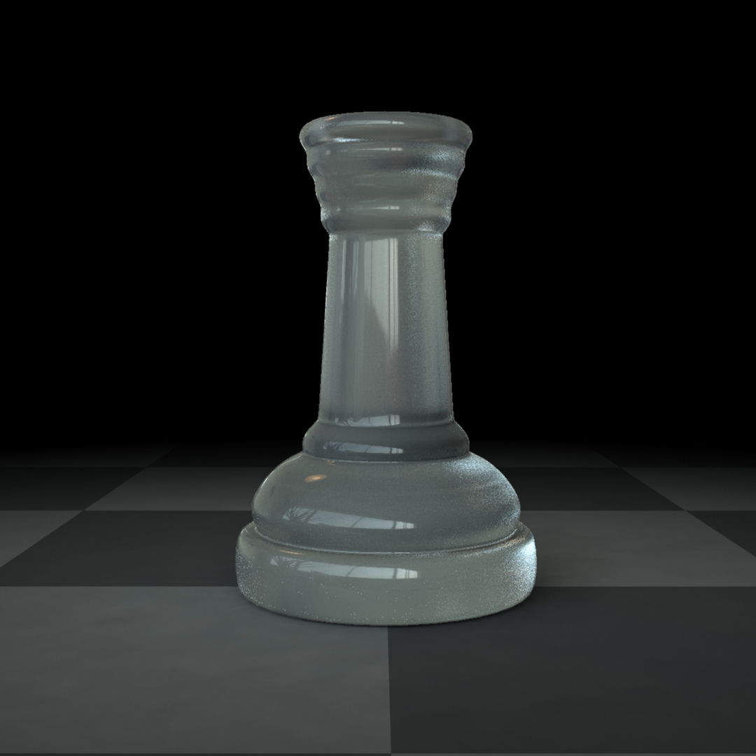 3d Model Rook Chess Pieces Materials Glass