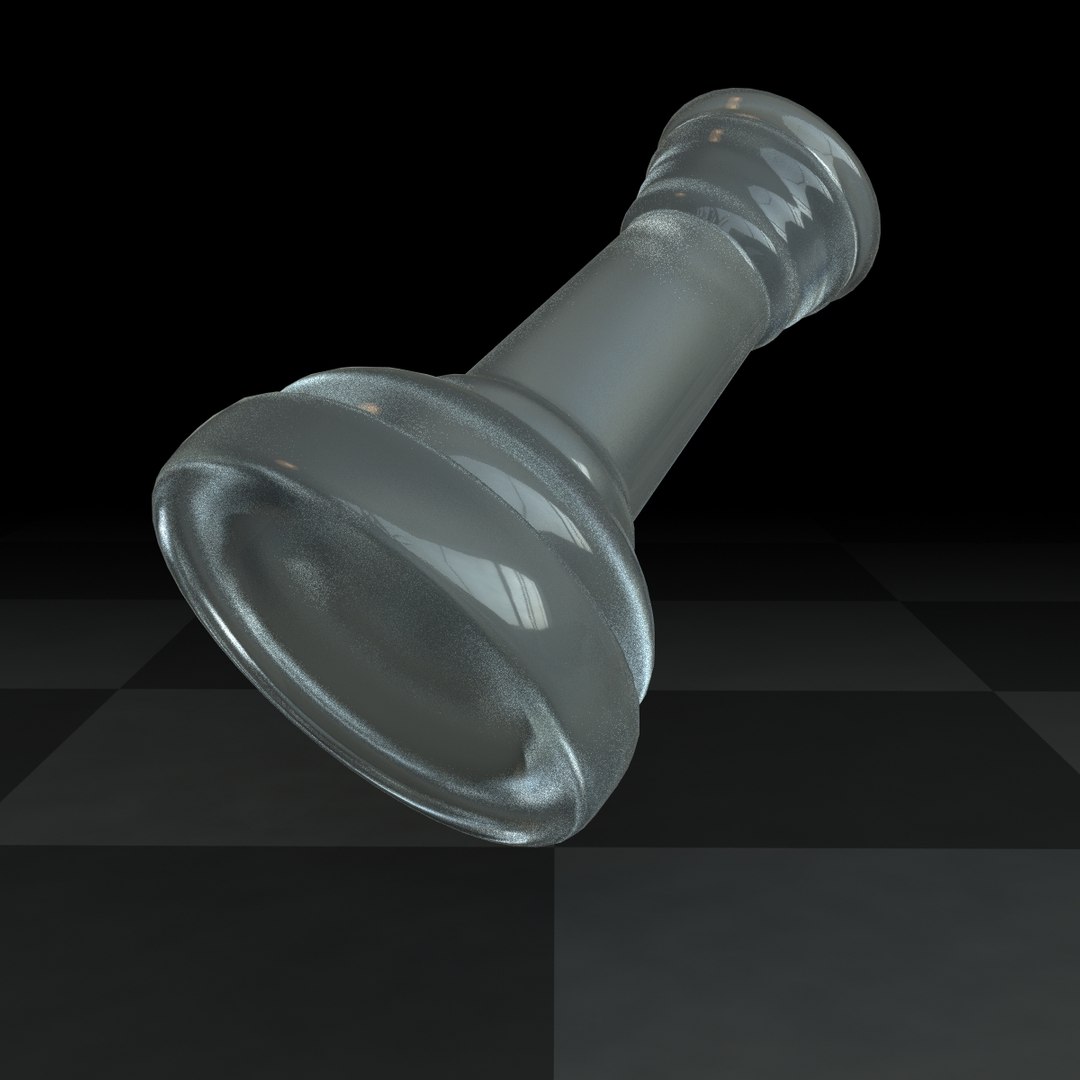 3d Model Rook Chess Pieces Materials Glass