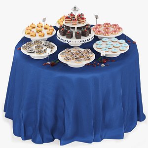 3D Open buffet Set 03 model