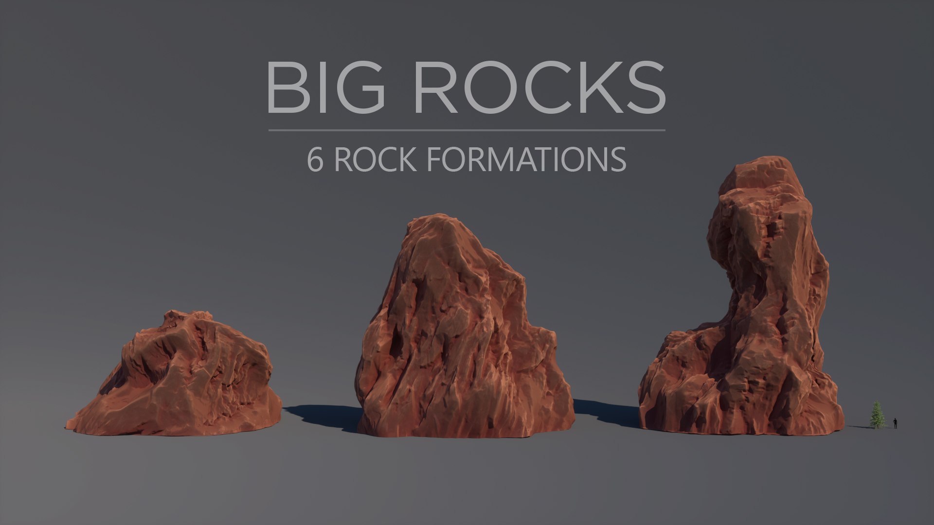 6 BIG ROCKS 3D - TurboSquid 2254001