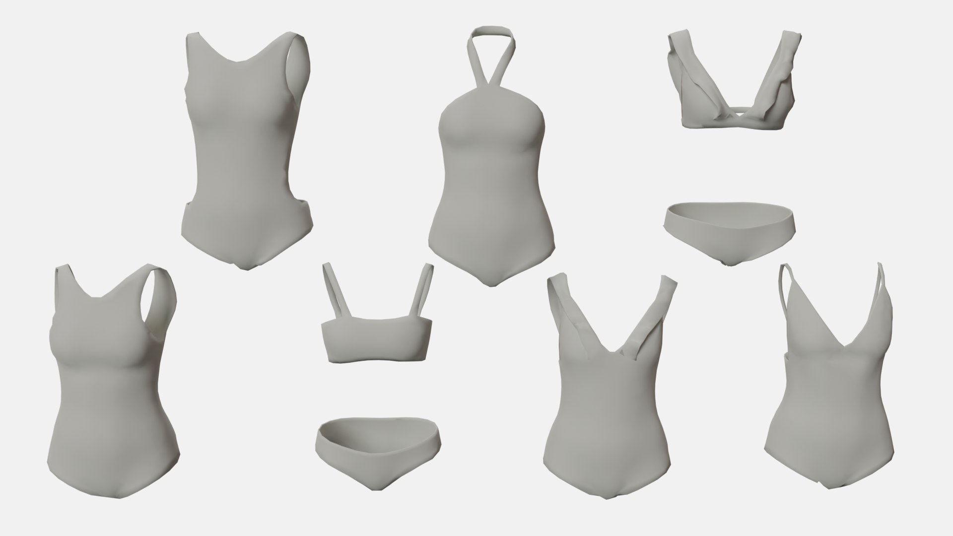 Swimming Costumes pack 3D model https://p.turbosquid.com/ts-thumb/r1/LqZcay/Av/costume_clay/png/1666279936/1920x1080/fit_q87/9451227cb0fde9c359012ff032cbc5470eb88682/costume_clay.jpg