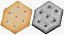 3D cracker hexagon 01 raw model