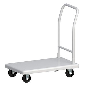 Flat Bed Self Assembly white Platform Trolley