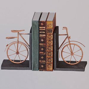 3D model design bicycle bookend books