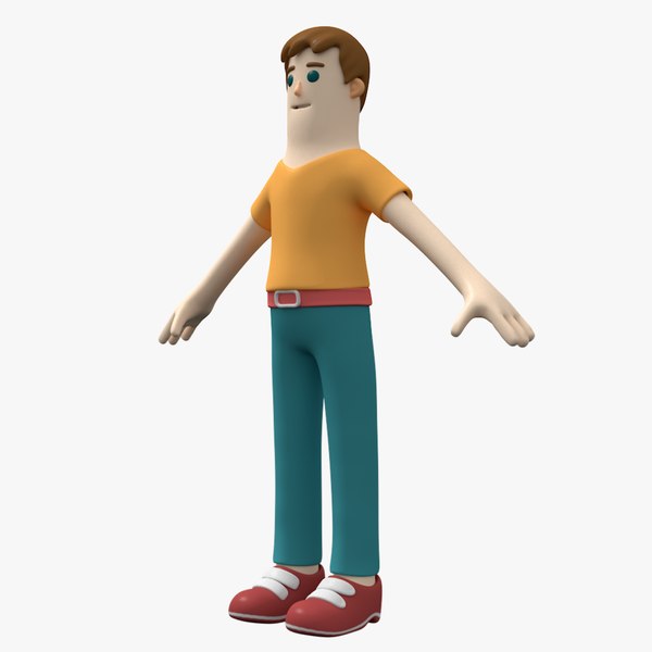 casual boy character 3D model