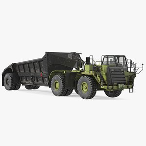 Heavy Duty Dump Trailer Dirty Rigged for Maya