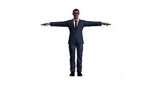 Man with coat 3D model