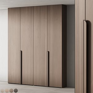 3D 504 cabinet furniture 16 modular wardrobe cupboard 4 colors model