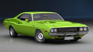 dodge challenger 1970 interior 3D model