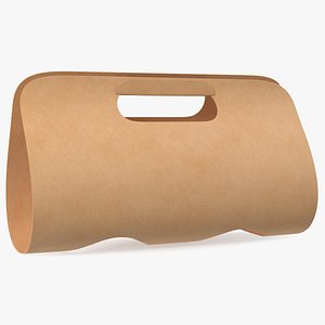 Two Seats Take Away Kraft Paper Cup Carrier model