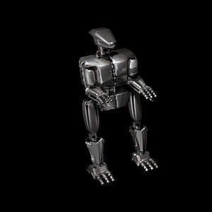 3d blend robot cannon rocket