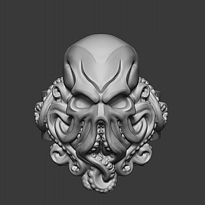 Cthulhu Tentacle Ring 3D print model