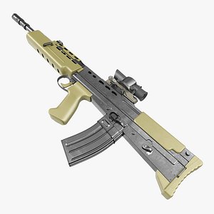 assault rifle l85a2 scope 3d model